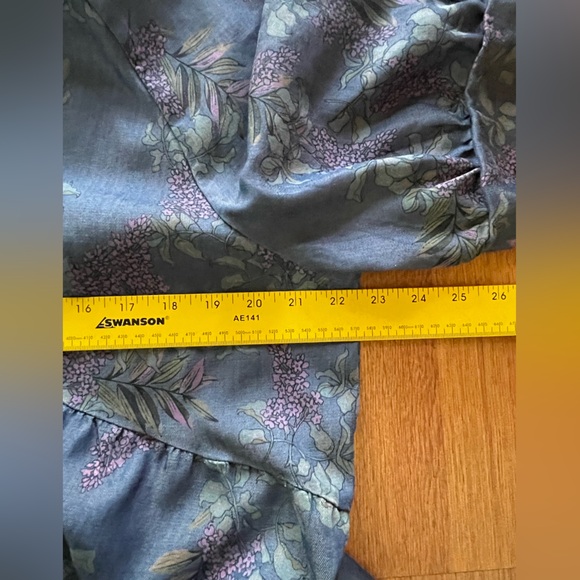 Natural Life Dress Womens XL Blue Floral Boho Relaxed Tiered Peasant Cottage - Picture 10 of 10